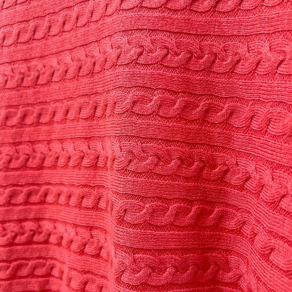 Market & Spruce Red Cable Knit Dolman Sweater Textured Oversized Top Large - Picture 6 of 9